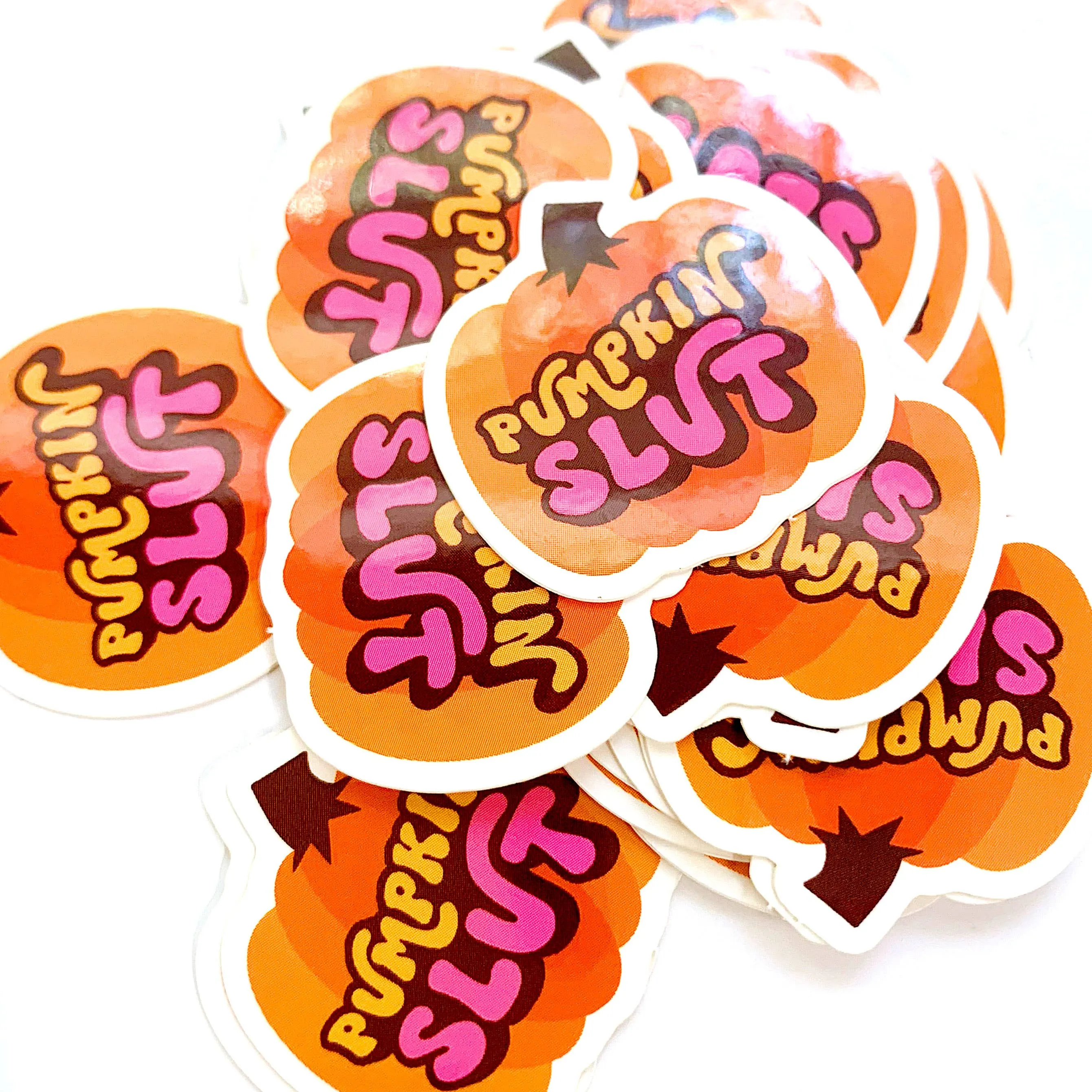 Pumpkin Slut Mini Sticker (Krystan Saint Cat)