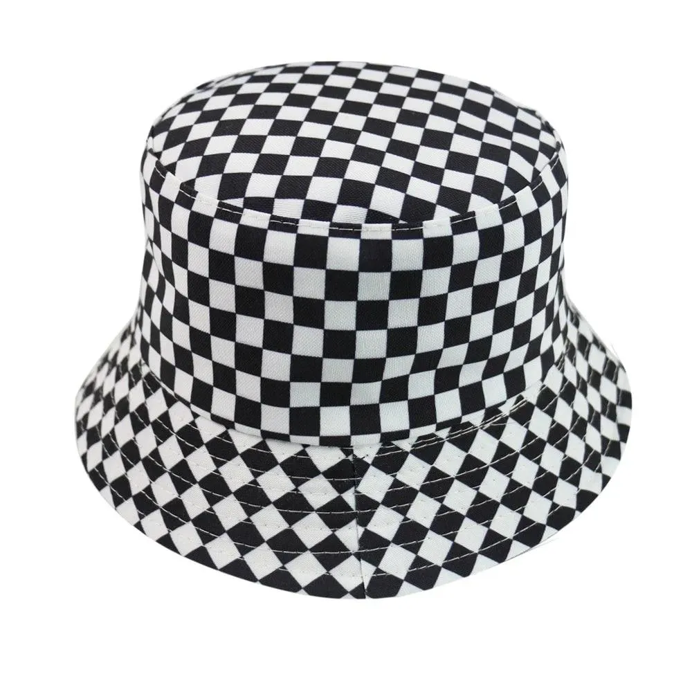 "CHECKERBOARD" REVERSIBLE BUCKET HAT