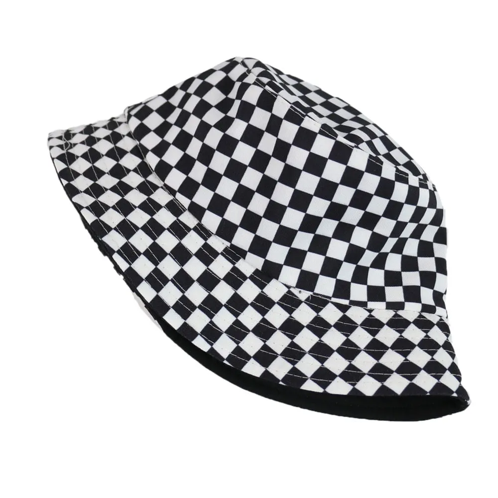 "CHECKERBOARD" REVERSIBLE BUCKET HAT