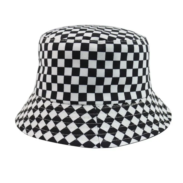 "CHECKERBOARD" REVERSIBLE BUCKET HAT