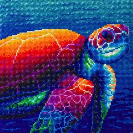 "Sea Turtle" by Rachel Froud Crystal Art Kit  30x30cm