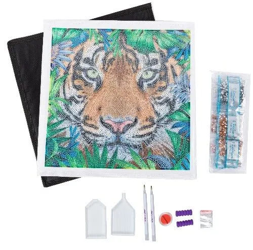 "Tiger" Crystal Art Folding Storage Box 30x30cm