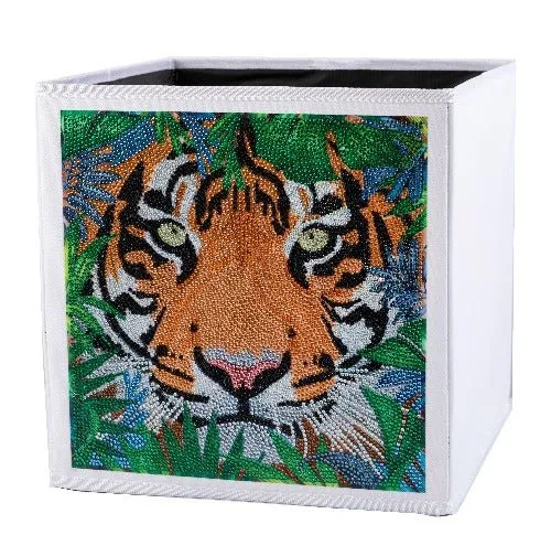 "Tiger" Crystal Art Folding Storage Box 30x30cm