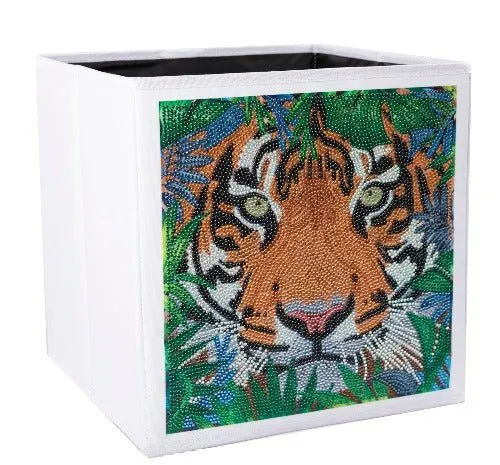 "Tiger" Crystal Art Folding Storage Box 30x30cm