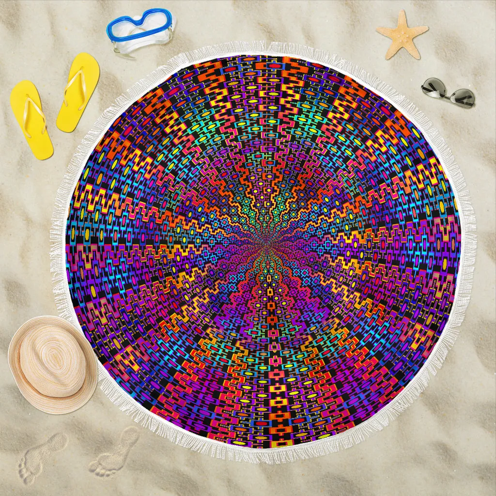 Rainbow Wave Beach Blanket