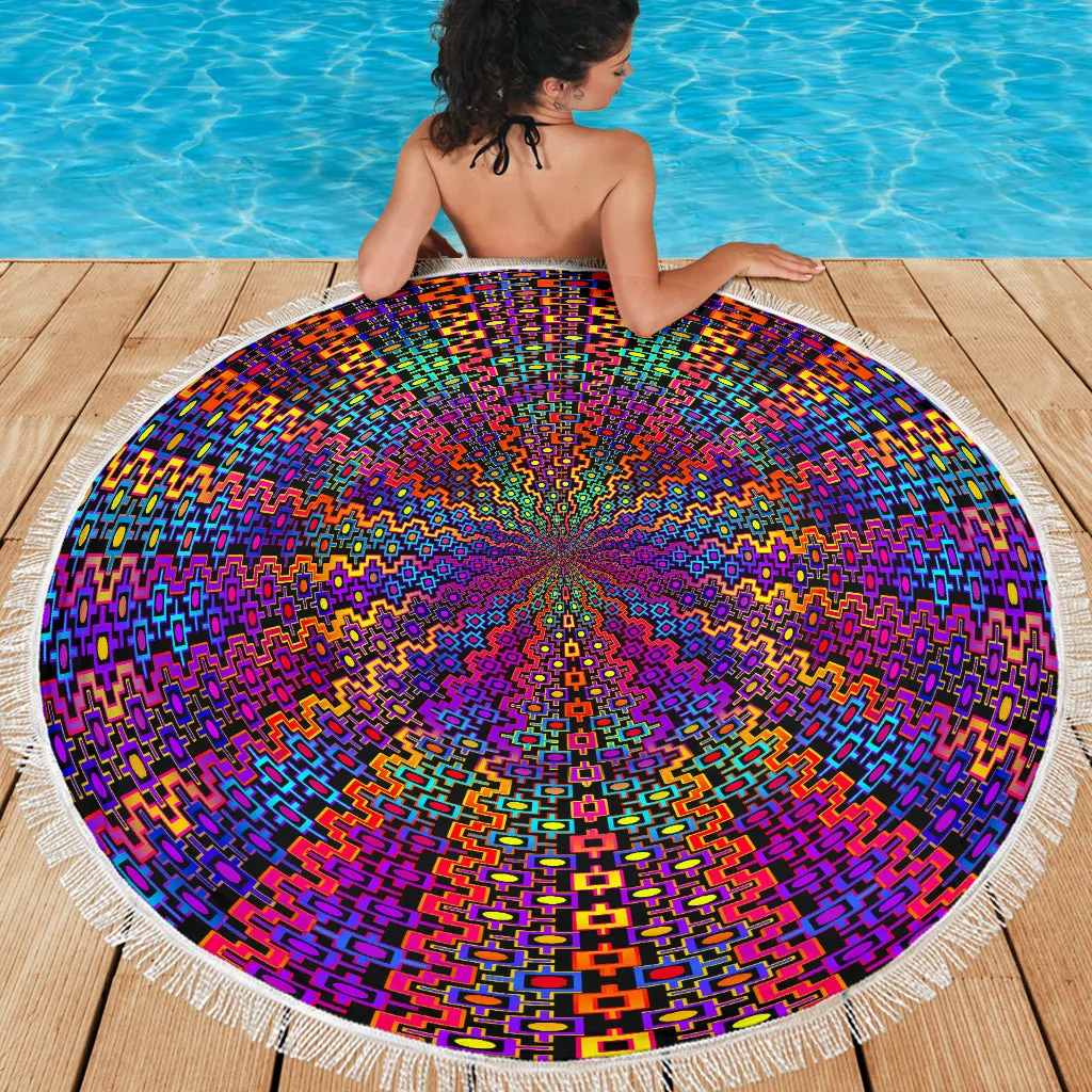 Rainbow Wave Beach Blanket