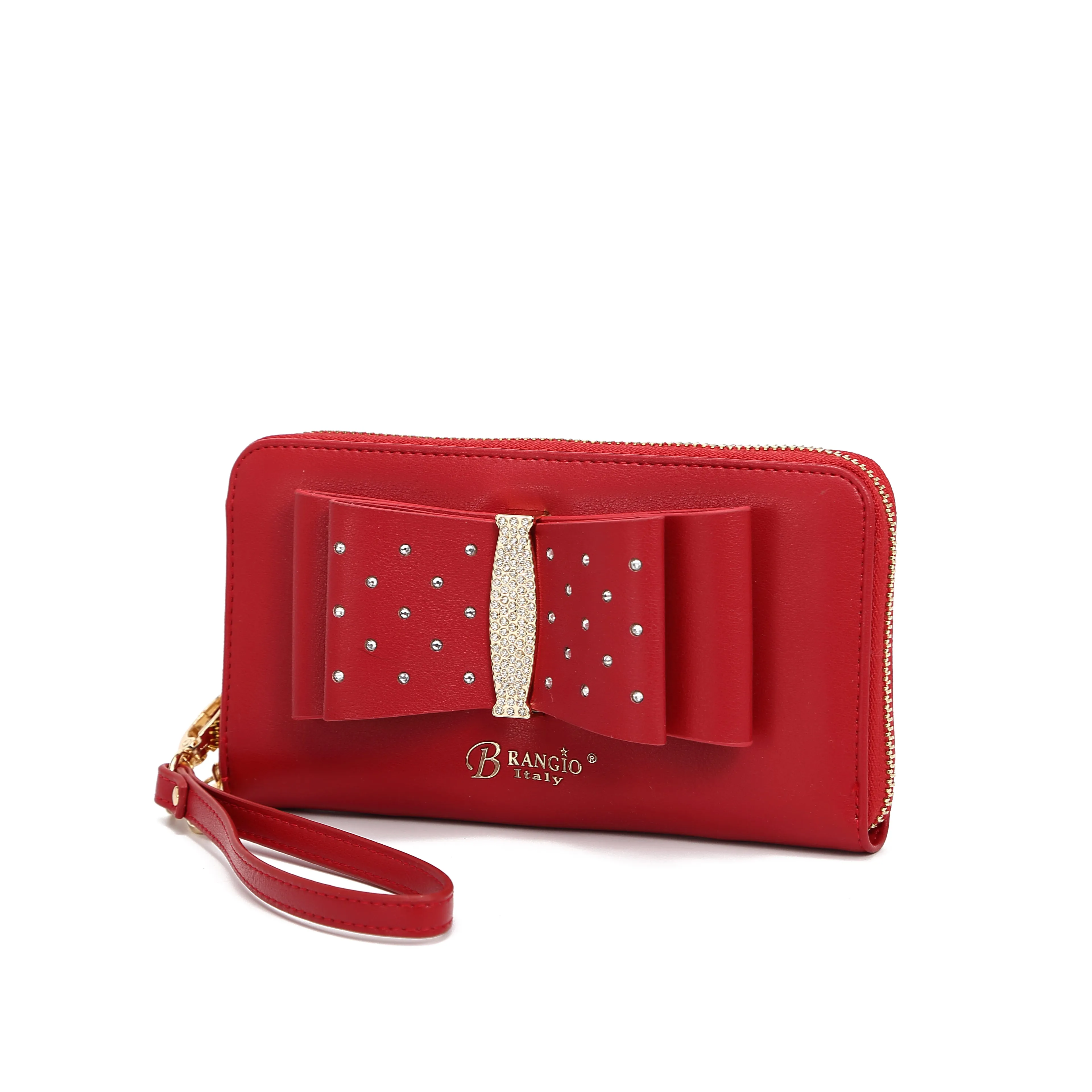 Ribbon Romance Multi-Pocket Rhinestone Wallet