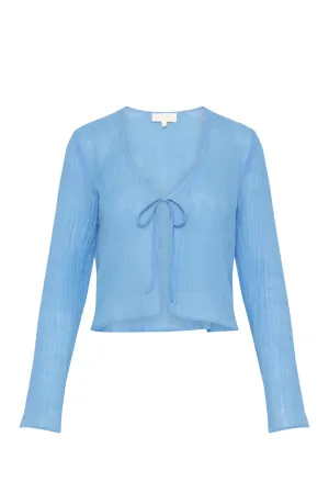 Santa Monica Top - Dream Blue Crinkle