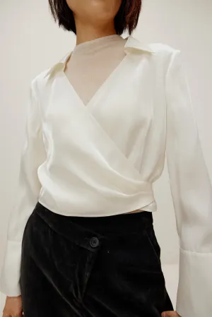 Satin Wrap Shirt