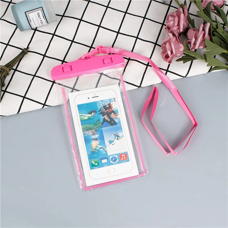 Sealed Waterproof Phone Case For Iphone Samsung Xiaomi Redmi Swimming Dry Bag Underwater Case Water Proof Bag Mobile Phone Cover