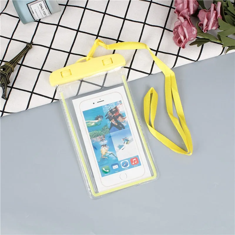 Sealed Waterproof Phone Case For Iphone Samsung Xiaomi Redmi Swimming Dry Bag Underwater Case Water Proof Bag Mobile Phone Cover