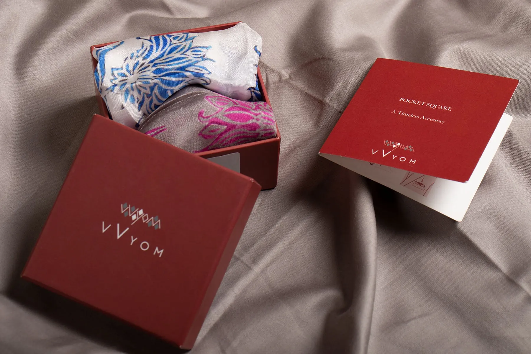 Set Of 2 Pocket Square vVyom Gift Pack Assorted