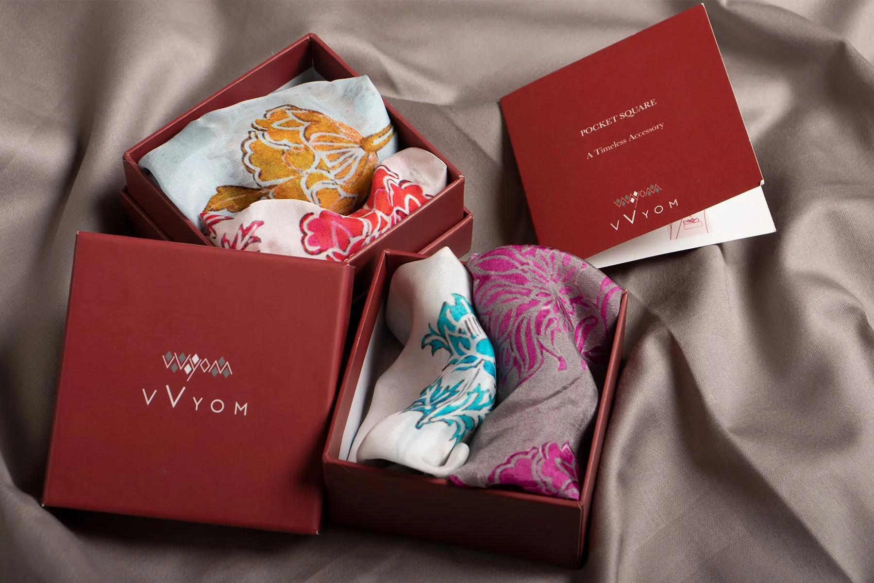 Set Of 4 Pocket Square vVyom Gift Pack