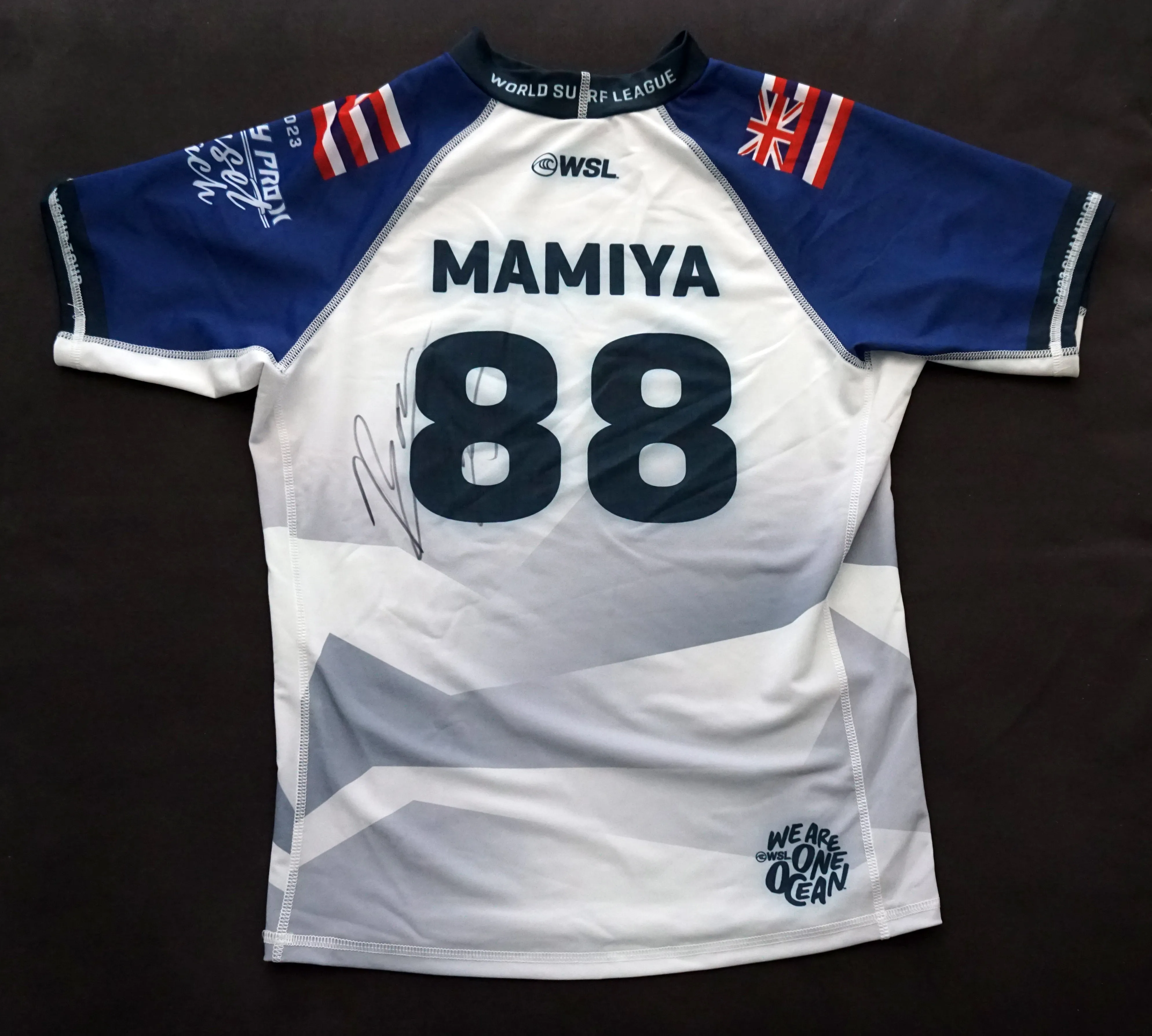 Signed Barron Mamiya Competition Jersey (2023 Hurley Pro Sunset Beach)