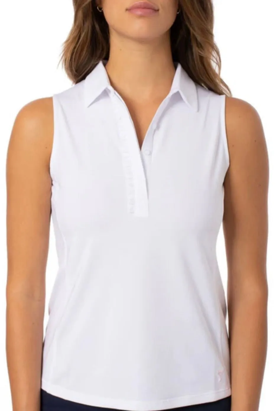 Sleeveless Ruffle Tech Polo