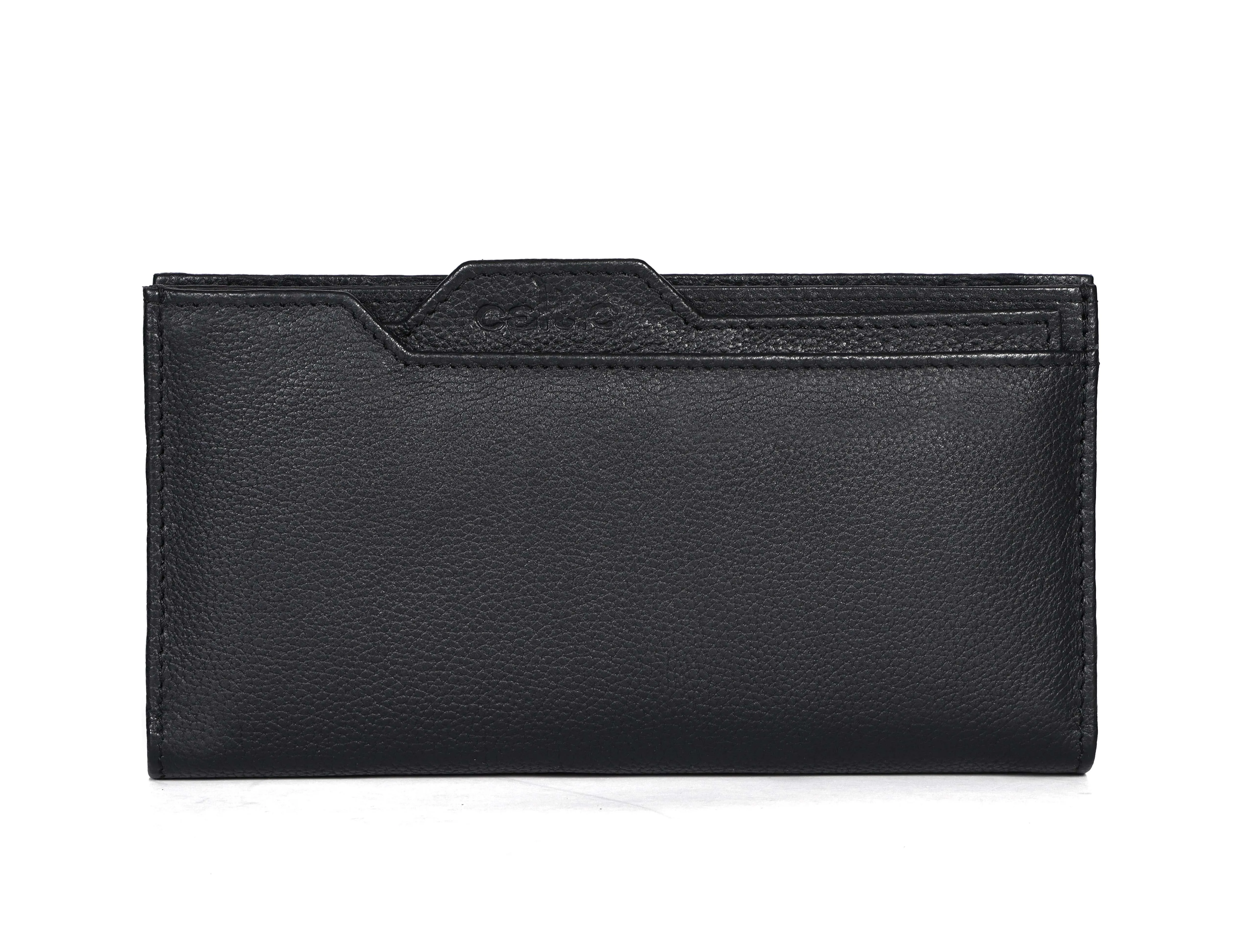 Timeless Elegance: Black Leather Clutch for Effortless Style. Art: BG-1603