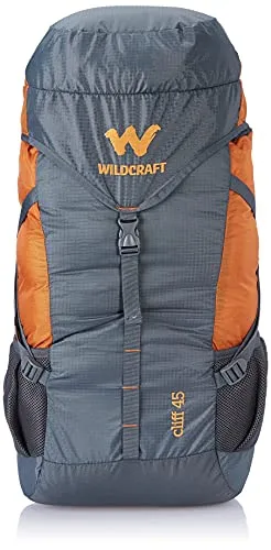 Wildcraft 45 Ltrs Grey and Orange Rucksack Large